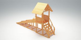 Зимняя горка Савушка Зима Wood-5