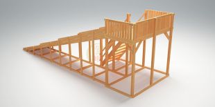 Зимняя горка Савушка Зима Wood-6