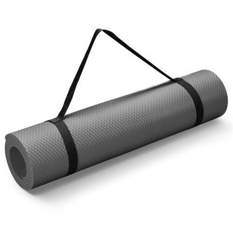 КОВРИК ДЛЯ ФИТНЕСА В КОМПЛЕКТЕ С РЕМНЕМ-СТЯЖКОЙ PRCTZ PREMIUM EXERCISE MAT, 183Х80Х1,2СМ.