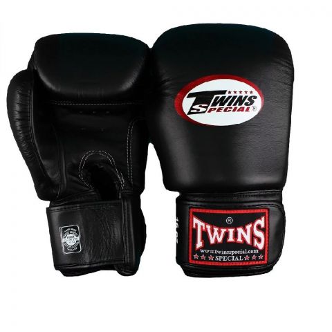 Перчатки боксерские Twins BGVL-3 для муай-тай (черные) 12 oz