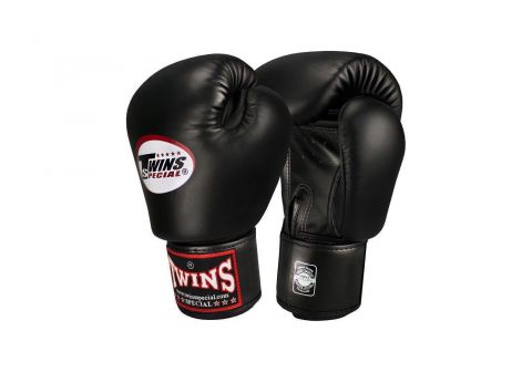 Перчатки боксерские Twins BGVL-3 для муай-тай (черные) 12 oz